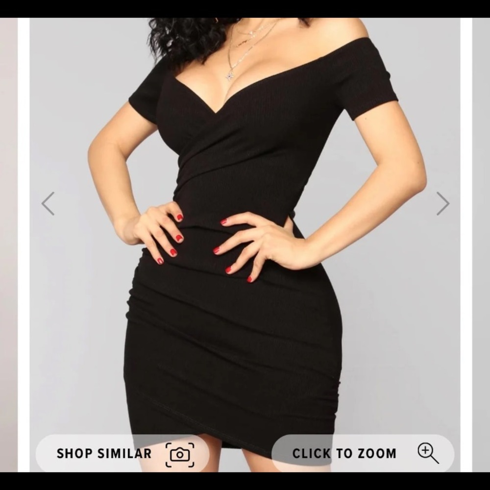 Off the shoulder  Black dress